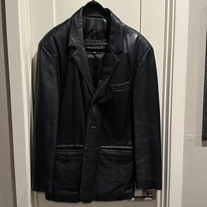 Black leather jacket